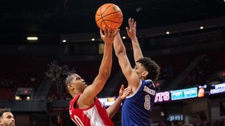 Jaden Henley’s career high lifts UNLV over UNR taken at Thomas & Mack Center  (UNLV). Photo by Kalin Sipes - The Sporting Tribune