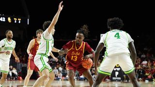 USC blows six-point lead in final minute as March Madness hopes crumble taken at Galen Center  (USC). Photo by Darwin Walker - The Sporting Tribune