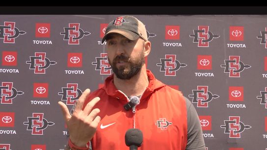 Aztecs open first Pac-12 camp full of ambition, relying on senior leaders taken at San Diego State (San Diego State Aztecs)