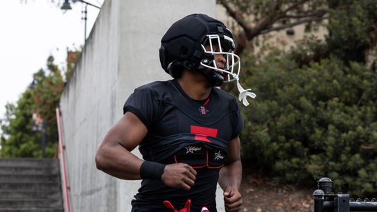 San Diego State senior running back Lucky Sutton (No. 7). Image courtesy of SDSU Athletics. San Diego State senior running back Lucky Sutton (No. 7). Image courtesy of SDSU Athletics.