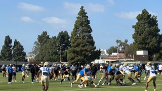 Tempers flare, competition intensifies in UCLA's final spring practice taken at UCLA (UCLA). Photo by Alex Hutton - The Sporting Tribune