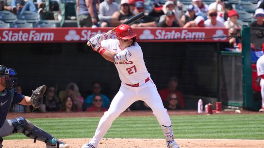 Mike Trout exits early due to injury; George Klassen show signs of promise taken at Angel Stadium (Los Angeles Angels)
