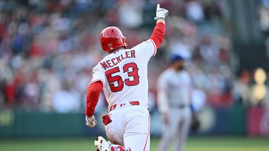 Anaheim-native Wade Meckler's big debut powers Angels over Rangers taken at Angel Stadium (Los Angeles Angels)