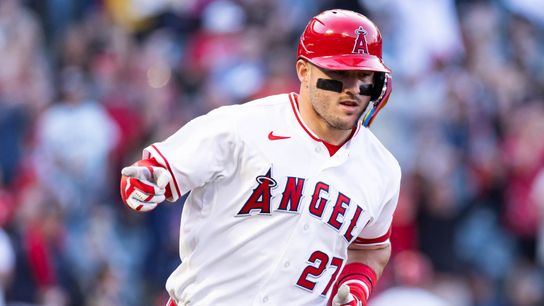 Angels grab back-to-back wins over Rangers behind Trout's first inning home run taken at Angel Stadium. Photo by Steven Park - The Sporting Tribune