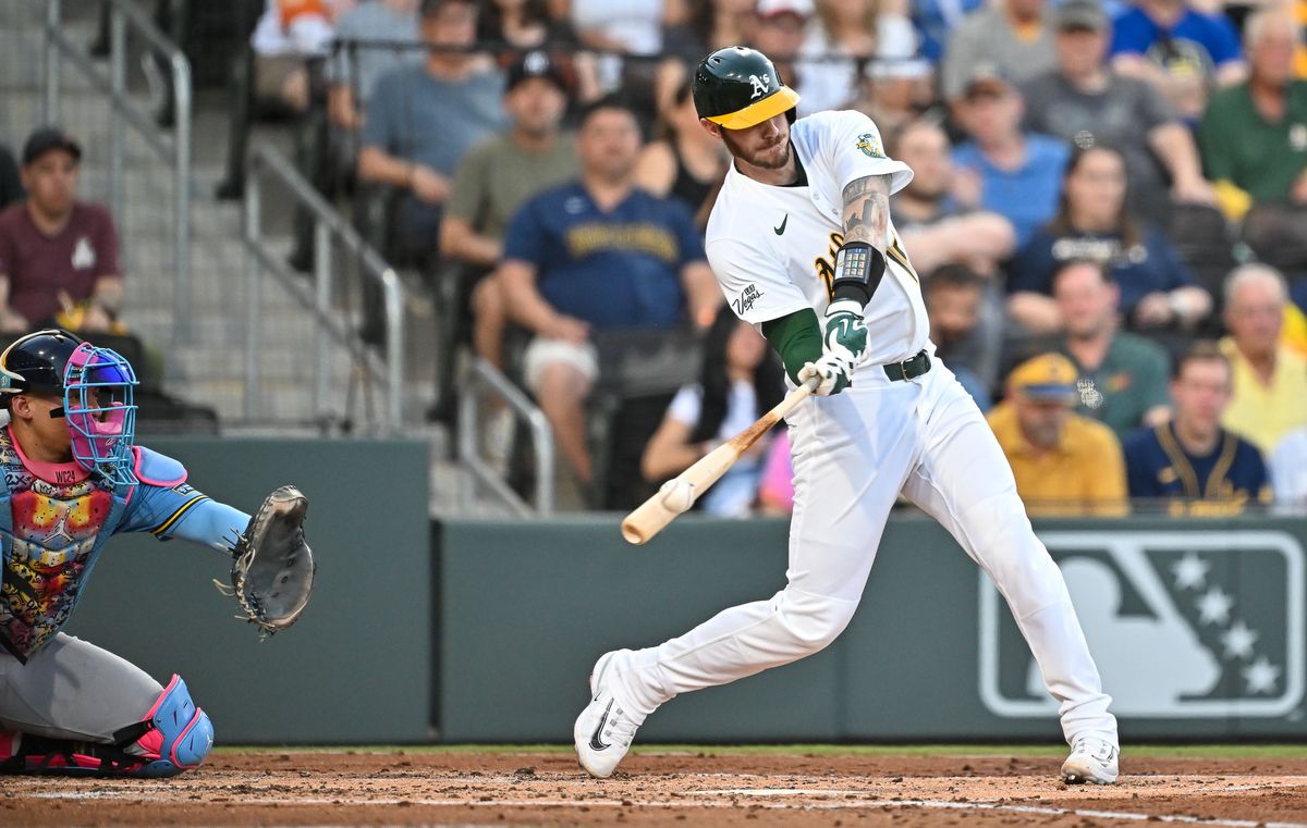 The Las Vegas Athletics Left Fielder Tyler Soderstrom (21) had home run during MLB game against the Milwaukee Brewers Tuesday June 9th, 2026 in Las Vegas, NV.s The Las Vegas Athletics Left Fielder Tyler Soderstrom (21) had home run during MLB game against the Milwaukee Brewers Tuesday June 9th, 2026 in Las Vegas, NV.s
