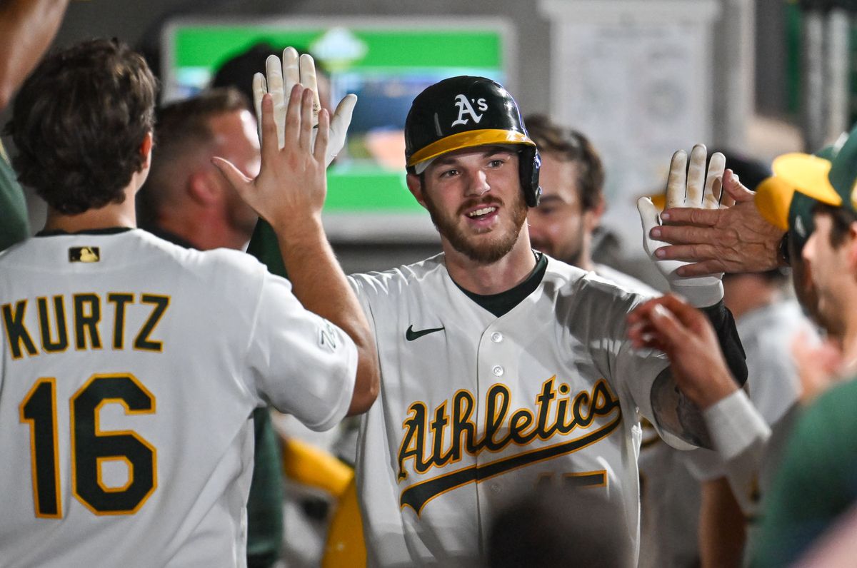 The Las Vegas Athletics catcher Jonah Heim (15) celebrates his home run during the MLB game against the Milwaukee Brewers Tuesday June 9th, 2026 in Las Vegas, NV.s The Las Vegas Athletics catcher Jonah Heim (15) celebrates his home run during the MLB game against the Milwaukee Brewers Tuesday June 9th, 2026 in Las Vegas, NV.s