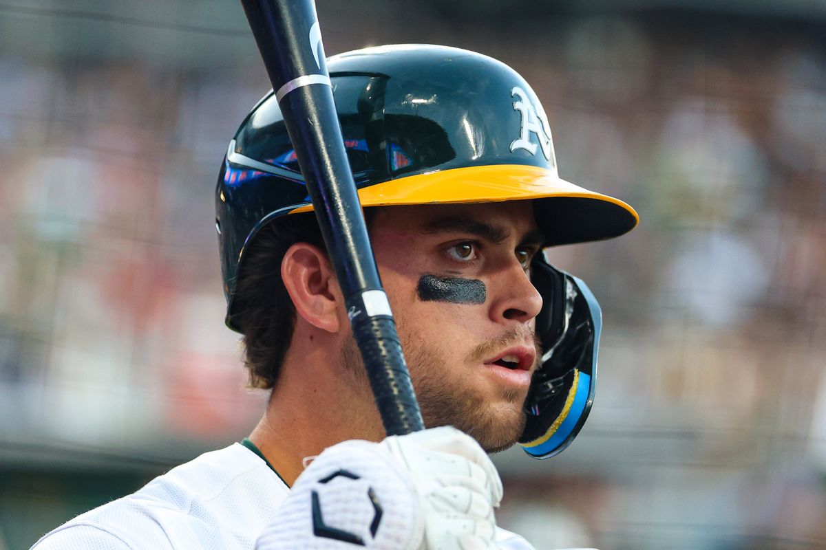 Athletics 3B Max Muncy (3) stands in the batters box during an MLB game against the Colorado Rockies on Friday June 12, 2026, at the Las Vegas Ballpark in Las Vegas, Nevada. Athletics 3B Max Muncy (3) stands in the batters box during an MLB game against the Colorado Rockies on Friday June 12, 2026, at the Las Vegas Ballpark in Las Vegas, Nevada.