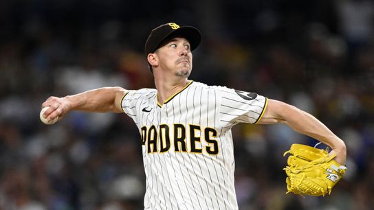 Aug 11, 2026; San Diego, California, USA; San Diego Padres starting pitcher Walker Buehler (10) delivers during the fifth inning against the Milwaukee Brewers at Petco Park. Aug 11, 2026; San Diego, California, USA; San Diego Padres starting pitcher Walker Buehler (10) delivers during the fifth inning against the Milwaukee Brewers at Petco Park.