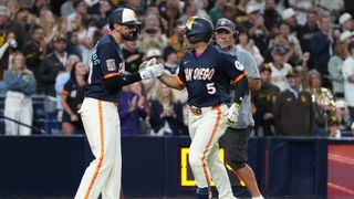 Laureano, Padres use late-inning surge to power past Athletics  taken at Petco Park (San Diego Padres). Photo by Aaron Brenner – The Sporting Tribune