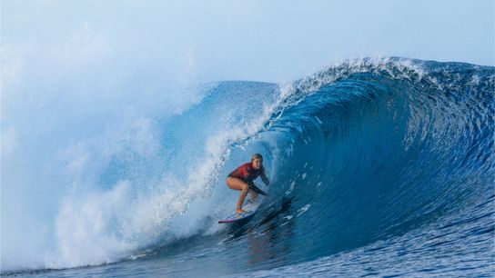 Built for the barrel: Erin Brooks’ fearless journey to the top taken in Tavarua Island, Fiji (Surfing). Photo by World Surf League / Matt Dunbar