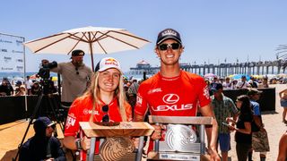 Marshall, Kerr claim emotional victories at 2026 Lexus U.S. Open of Surfing taken in Huntington Beach (Surfing). Photo by WSL