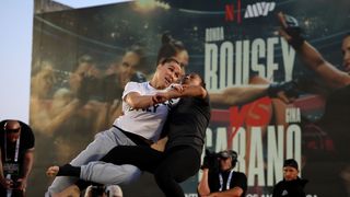 What To Watch: Rousey vs. Carano on Netflix taken Intuit Dome (MMA). Photo by Sarah Stier / Getty Images for Netflix