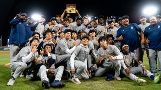 St. John Bosco baseball wins back-to-back CIF championships with victory over Norco taken at Goodwin Field (St. John Bosco). Photo by Justin Mendez-The Sporting Tribune