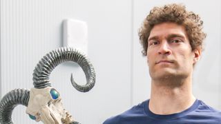 Brook Lopez channels Skeletor ahead of Clippers' regular season finale taken at Intuit Dome (Los Angeles Clippers). Photo by Mattel