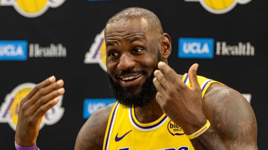 Son-sational South Bay Lakers Bronny James wows LeBron James taken at UCLA Health Training Center (South Bay Lakers)