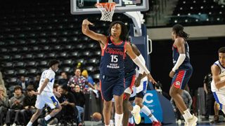 TyTy Washington Jr. leads Clippers to win against Remix taken at Frontwave Arena (San Diego Clippers). Photo by Jack Haslett -- The Sporting Tribune