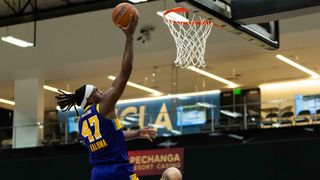 Three-point barrage from Stockton Kings hands South Bay Lakers rare home loss  taken at UCLA Health Training Center (South Bay Lakers). Photo by John Panganiban-The Sporting Tribune