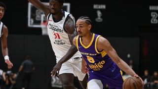 South Bay Lakers fend off the San Diego Clippers, punch ticket to conference semifinals  taken at UCLA Health Training Center (South Bay Lakers). Photo by Edwin So - The Sporting Tribune