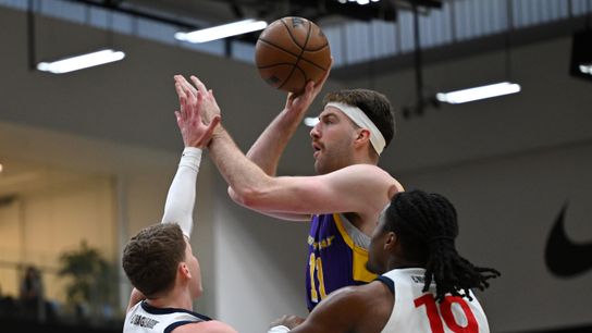 TST Images: South Bay Lakers defeat San Diego Clippers, 122-119, in El Segundo taken at UCLA Health Training Center (South Bay Lakers). Photo by Edwin So - The Sporting Tribune