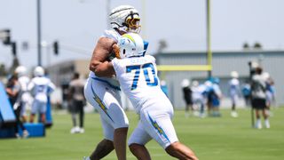 Rashawn Slater Not Concerned About Knee; Tuli Tuipulotu Focused on Football Amid Contract Talks taken at The Bolt (Los Angeles Chargers). Photo by Darwin Walker - The Sporting Tribune