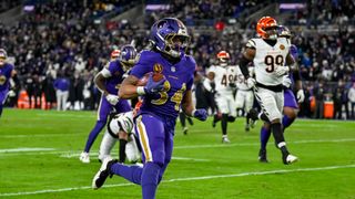 Chargers add RB Keaton Mitchell to pair with Hampton taken at The Bolt (Los Angeles Chargers). Photo by Tommy Gilligan-Imagn Images