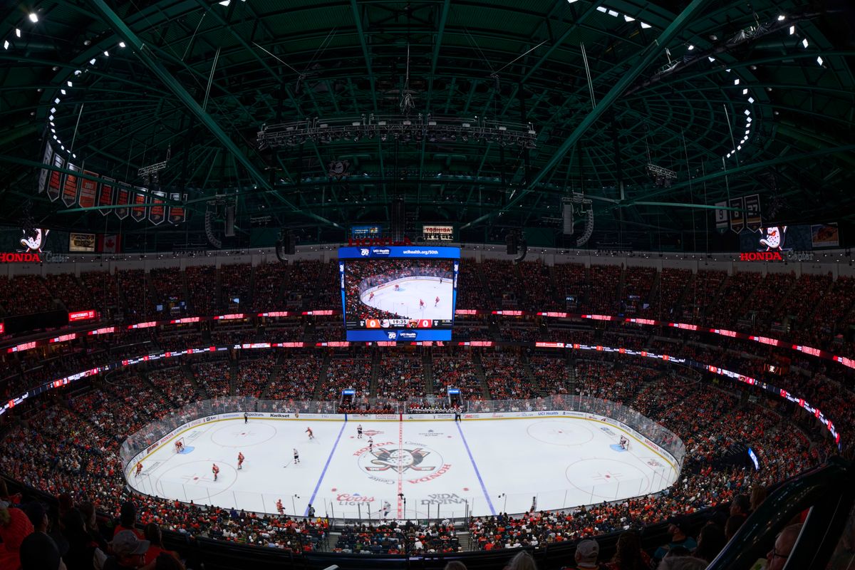 Anaheim Ducks during an NHL game against The Florida Panthers on Sunday, October 4th, 2026 at Honda Center in Anaheim, California.