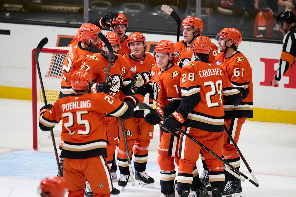 Anaheim Ducks win in over time during an NHL game against The Florida Panthers on Sunday, October 4th, 2026 at Honda Center in Anaheim, California.
