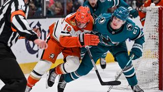 Ducks Notebook: Sharks flip game late, Gauthier injury update, McQueen joins AHL San Diego taken at SAP Center (Anaheim Ducks). Photo by Justine Willard-Imagn Images