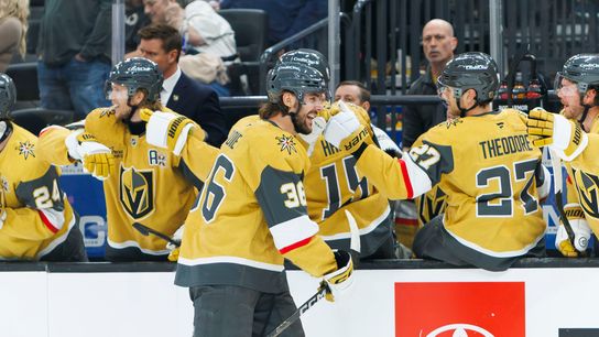 Hill comes to the rescue as Knights snap three-game skid taken at T-Mobile Arena (Vegas Golden Knights). Photo by Paige Kuwata - The Sporting Tribune