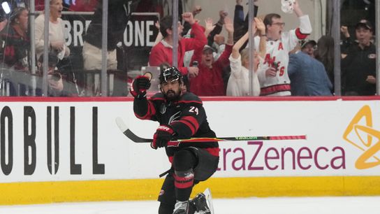 Canes rally for OT win in Game 2, even series with Knights 1-1 taken At Lenovo Center (Vegas Golden Knights). Photo by James Guillory-Imagn Images