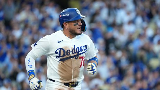 Miguel Rojas announces retirement after Brewers sweep Dodgers in NLCS taken at Dodger Stadium (Los Angeles Dodgers)