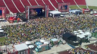 Morocco, McGinn and Magic: Day three at the FIFA Fan Fest was World Cup wonder taken at Los Angeles Memorial Coliseum (World Cup)