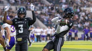 Hawaii football pegged to finish 7th in Mountain West; Ashlock & Cenacle earn preseason honors taken at Circa Resort and Casino (Hawaii). Photo by Michael Lasquero