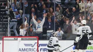 Skid continues for Kings in OT loss to Mammoth taken at Delta Center (Los Angeles Kings). Photo by Rob Gray-Imagn Images