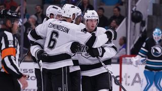 Clarke, Kings get past Sharks despite lack of offensive chances taken at SAP Center (Los Angeles Kings). Photo by David Gonzales-Imagn Images