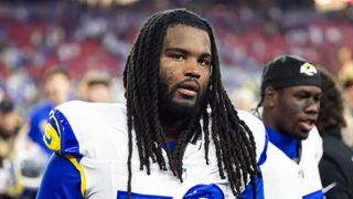 Los Angeles Rams re-sign defensive end Larrell Murchison  taken in Los Angeles (Los Angeles Rams). Photo by Mark J. Rebilas-Imagn Images