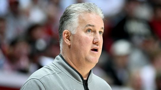 Wooden Award Flashback: Matt Painter continues to honor Wooden in his coaching style at Purdue taken in Los Angeles. Photo by Robert Goddin-Imagn Images