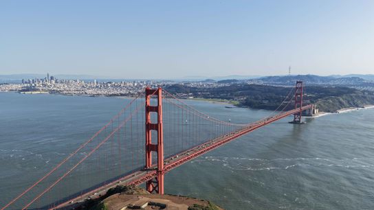 Jan 29, 2026; San Francisco, California, USA; A general overall view of the Golden Gate bridge. Jan 29, 2026; San Francisco, California, USA; A general overall view of the Golden Gate bridge.