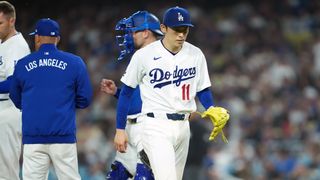 Straight Talk: Roki Sasaki talks about his lack of confidence taken at Dodger Stadium (Los Angeles Dodgers). Photo by Kirby Lee-Imagn Images