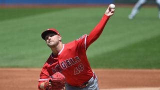 Angels bats continue slumping, swept by Guardians  taken at Progressive Field (Los Angeles Angels). Photo by Ken Blaze - Imagn Images