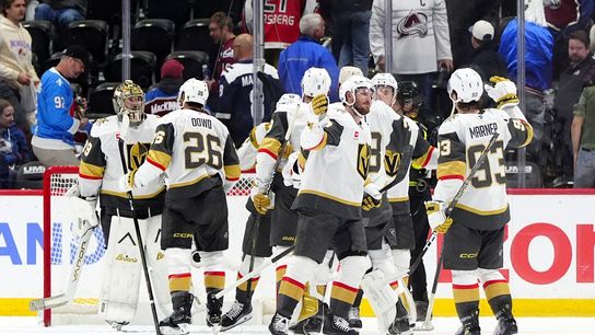 Golden Knights looking to push Avalanche to the brink in Game Three taken at T-Mobile Arena. Photo by Ron Chenoy-Imagn Images