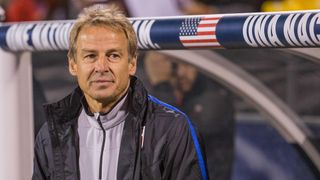 Watching Der Klassiker with Jürgen Klinsmann taken Los Angeles (World Cup). Photo by Trevor Ruszkowski-Imagn Images