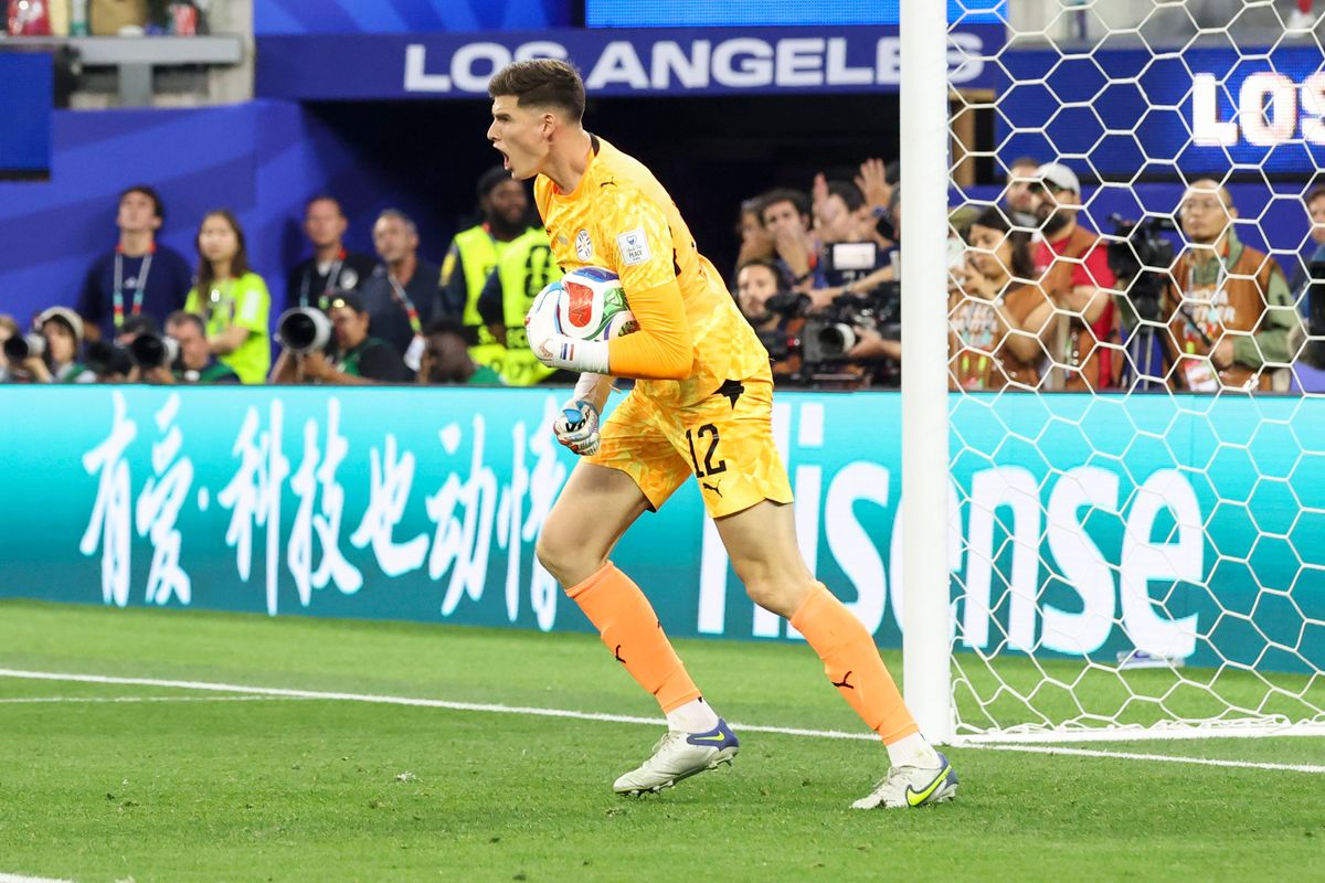 Orlando Gill #12 of Paraguay celebrates after making a save during a 2026 FIFA World Cup match against the United States, Friday June 12, 2026 in Inglewood, Calif. Orlando Gill #12 of Paraguay celebrates after making a save during a 2026 FIFA World Cup match against the United States, Friday June 12, 2026 in Inglewood, Calif.