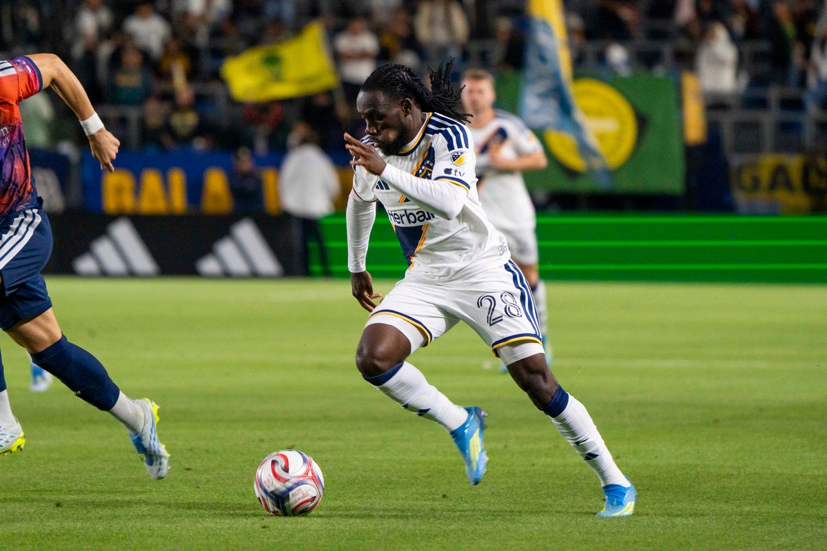 Los Angeles Galaxy forward Joseph Paintsil (11) attacks the goal during an MLS soccer game against the Houston Dynamo FC, Saturday May 23rd, 2026 in Carson, California. Los Angeles Galaxy forward Joseph Paintsil (11) attacks the goal during an MLS soccer game against the Houston Dynamo FC, Saturday May 23rd, 2026 in Carson, California.