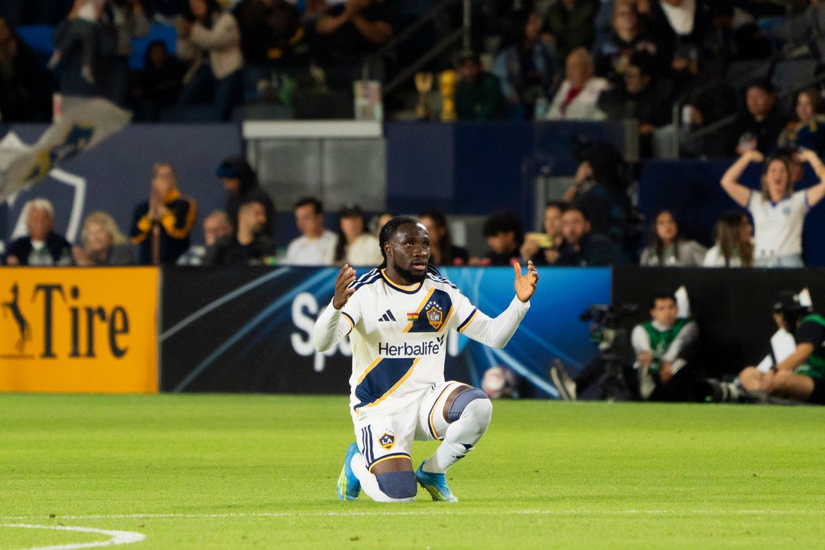 Los Angeles Galaxy forward Joseph Paintsil (11) celebrates his goal during an MLS soccer game against the Houston Dynamo FC, Saturday May 23rd, 2026 in Carson, California. Los Angeles Galaxy forward Joseph Paintsil (11) celebrates his goal during an MLS soccer game against the Houston Dynamo FC, Saturday May 23rd, 2026 in Carson, California.