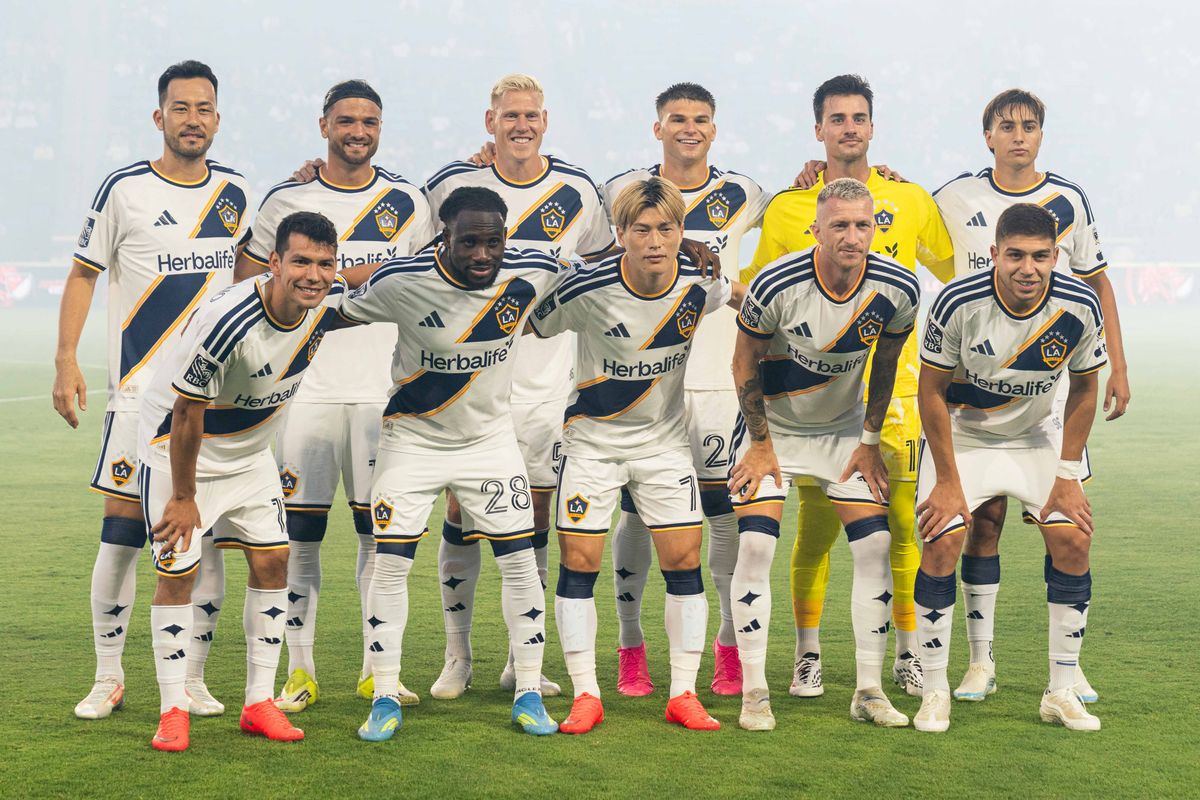 LA Galaxy starting XI at an MLS game against the San Jose Earthquakes on Wednesday August 19th, 2026 in Carson, California