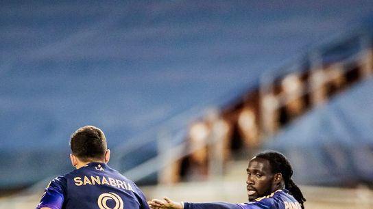 LA Galaxy goal scorers Lucas Sanabria and Joseph Paintsil congratulate each other during the LA Galaxy's 2-2 come-from-behind draw against FC Dallas on Saturday, April 18, 2026 in Frisco, Texas. LA Galaxy goal scorers Lucas Sanabria and Joseph Paintsil congratulate each other during the LA Galaxy's 2-2 come-from-behind draw against FC Dallas on Saturday, April 18, 2026 in Frisco, Texas.
