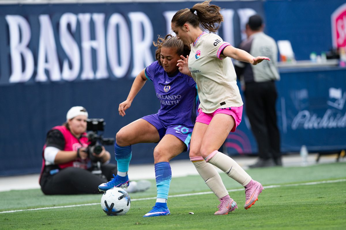 Orlando Pride SC forward Summer Yates (28) controls possession during an NWSL match between Orlando Pride SC and San Diego Wave FC on Sunday, May 24, 2026 at Snapdragon Stadium in San Diego Calif. Orlando Pride SC forward Summer Yates (28) controls possession during an NWSL match between Orlando Pride SC and San Diego Wave FC on Sunday, May 24, 2026 at Snapdragon Stadium in San Diego Calif.