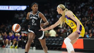TST Images: Sparks defeat Aces, 101-95, at Michelob ULTRA Arena taken at Michelob ULTRA Arena (Las Vegas Aces). Photo by DJ Cabanlong - The Sporting Tribune 