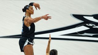 A'ja Wilson doesn't have time to appreciate her own legend, so we have to taken at Michelob ULTRA Arena  (Las Vegas Aces). Photo by RJ Forbus - The Sporting Tribune